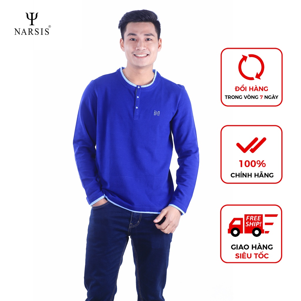 Áo Nam Thu Đông Dài Tay NARSIS D7068