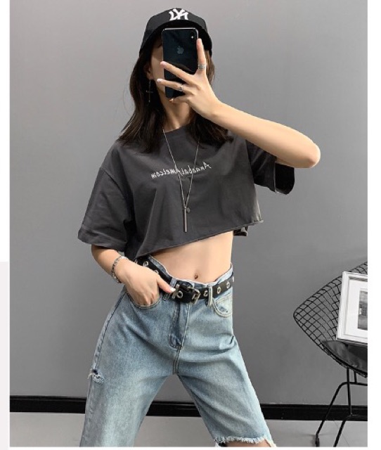 [Mã WASTUP giảm 10% tối đa 30K đơn 99K] Áo thun croptop form rộng