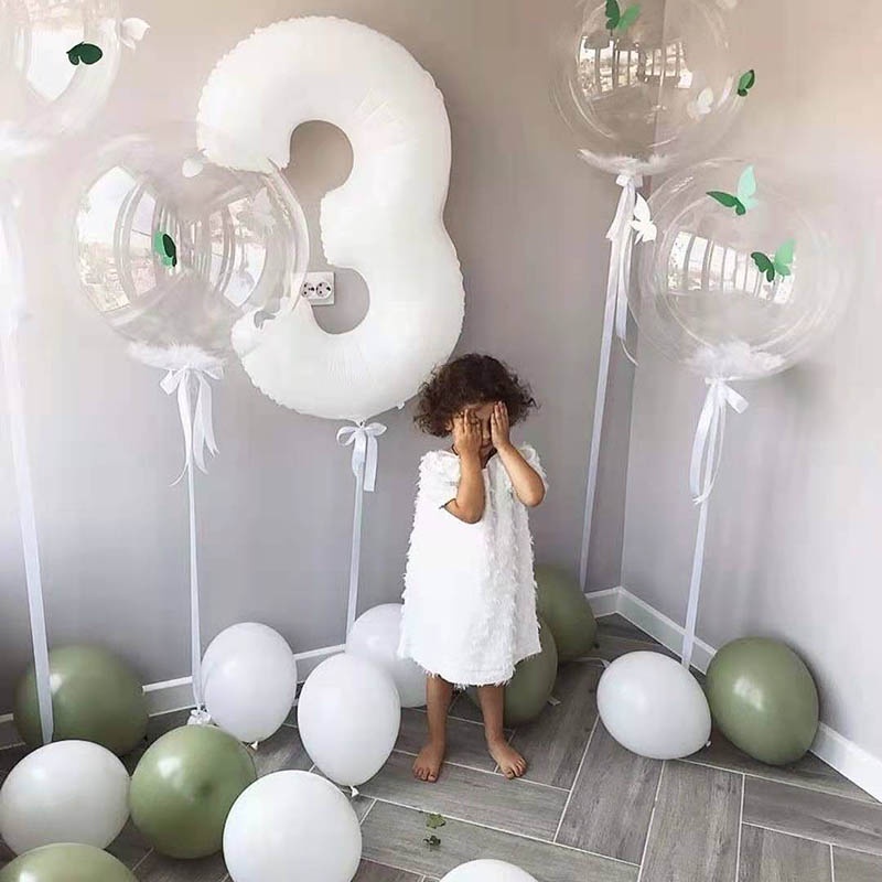 Bong Bóng Chữ Số 0-9 32inch Trang Trí Tiệc Sinh Nhật Mới