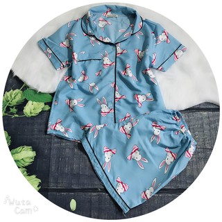 Bộ Pijama Cộc Full Viền