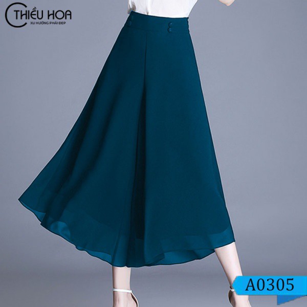 Quần Giả Váy Chiffon Thời Trang Trung Niên Thiều Hoa A0305