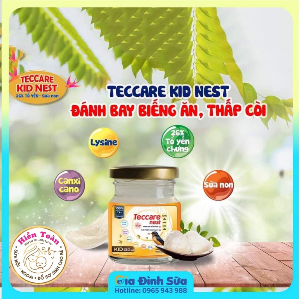 Yến Sào Teccare Kid Nest Giải pháp chống Biếng Ăn Cho Trẻ Từ 7 Tháng Tuổi Với 26% Yến Sào Cao Cấp