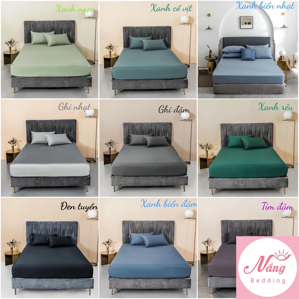 Bộ ga gối TENCEL [ CAO CẤP ] tencel thiên nhiên tơ cao cấp mát lạnh mềm mịn