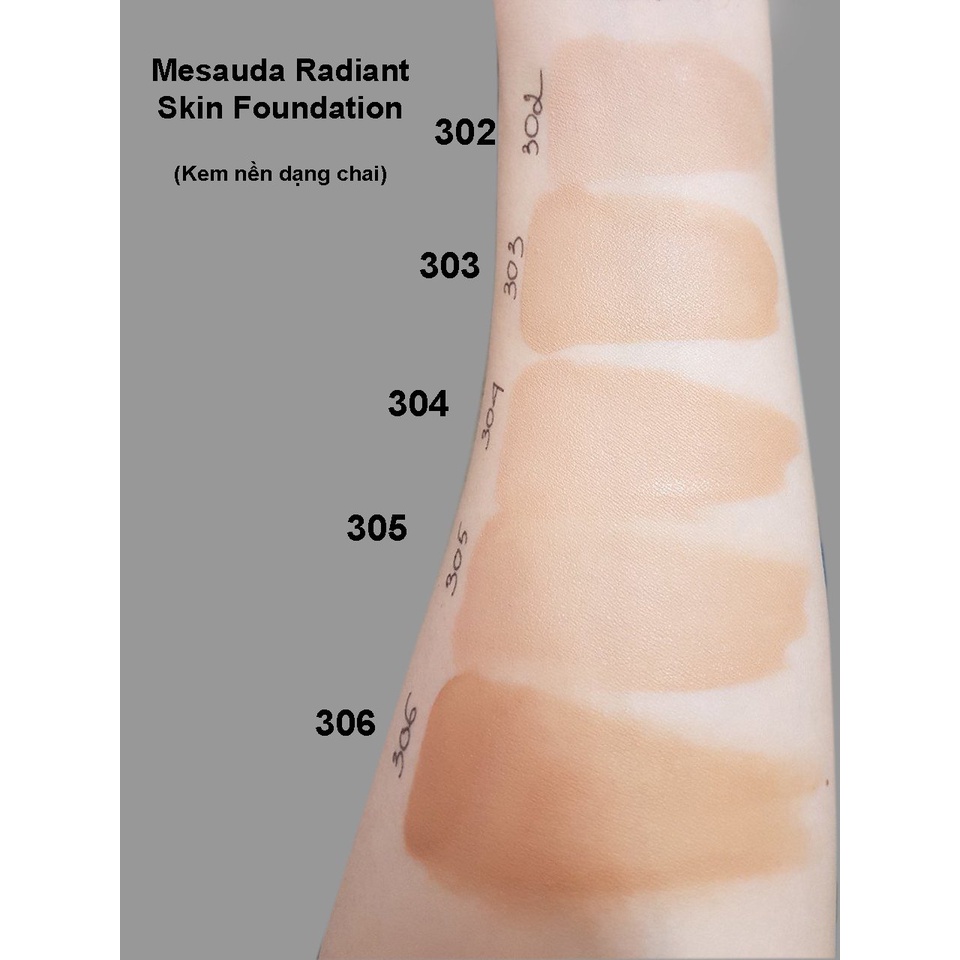 Kem Nền Trang Điểm Dạng Lỏng , Mịn Lì MESAUDA  RADIANT SKIN FOUNDATION 30ML