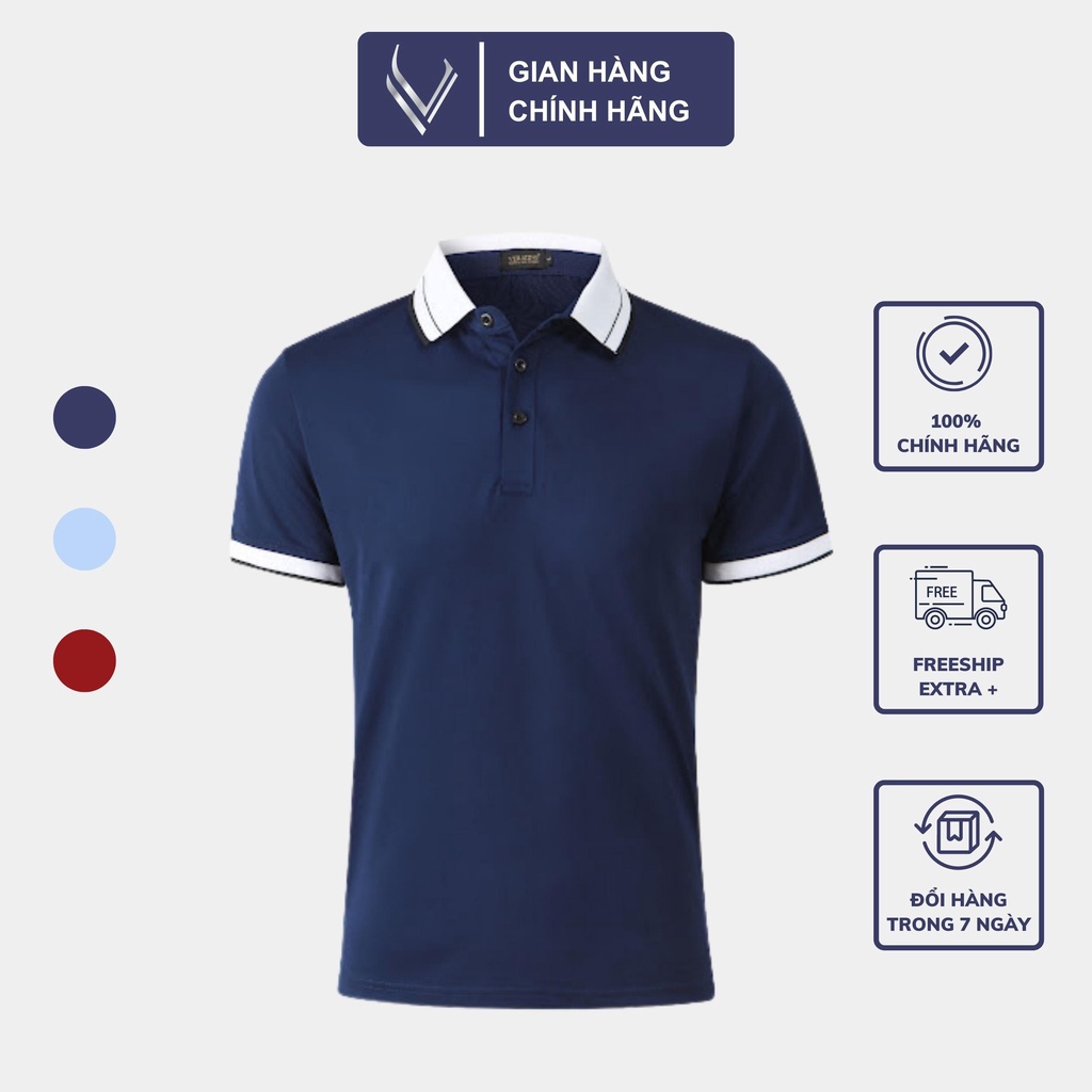 Áo Polo Nam VERATINO Co Giãn Có Phối Viền Tay Và Cổ Áo Thoải Mái Khi Vận Động Thể Thao