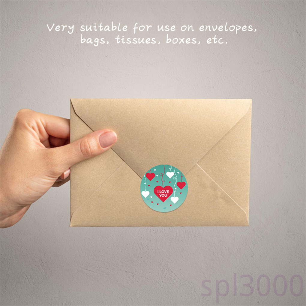 Cuộn 500 Miếng Dán Hình Trái Tim Trang Trí Bánh