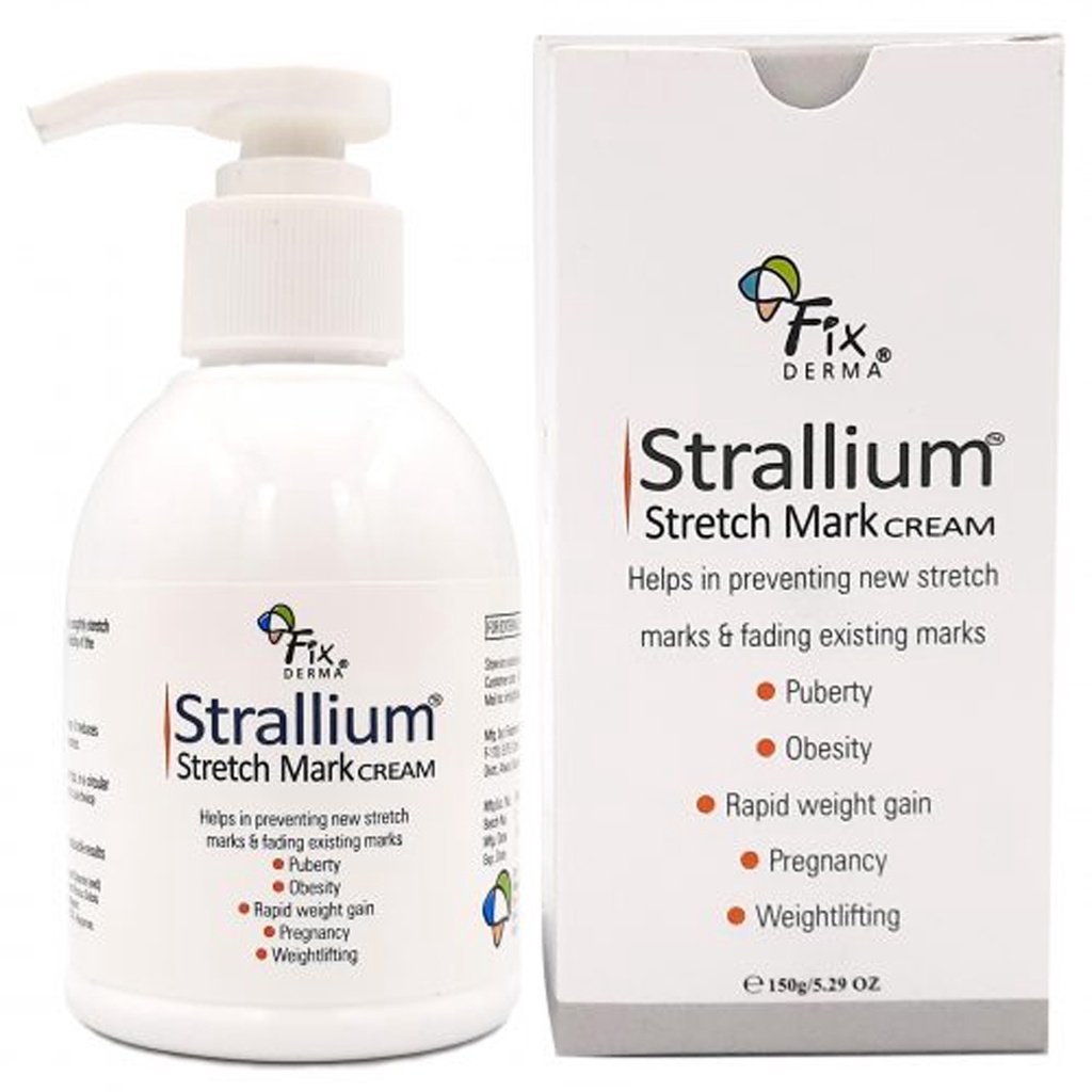 Kem Làm Mờ Vết Rạn Da Cho Bầu Và Phụ Nữ Sau Sinh Fixderma Strallium Stretch Mark Cream 150g