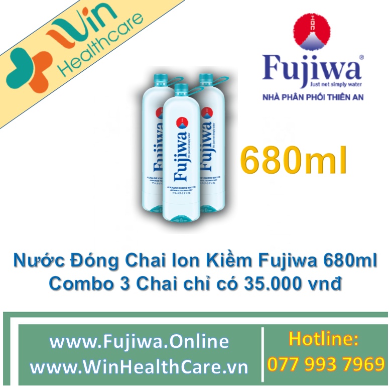 Trải Nghiệm Combo 3 Chai Nước Ion Kiềm FUJIWA 680ml