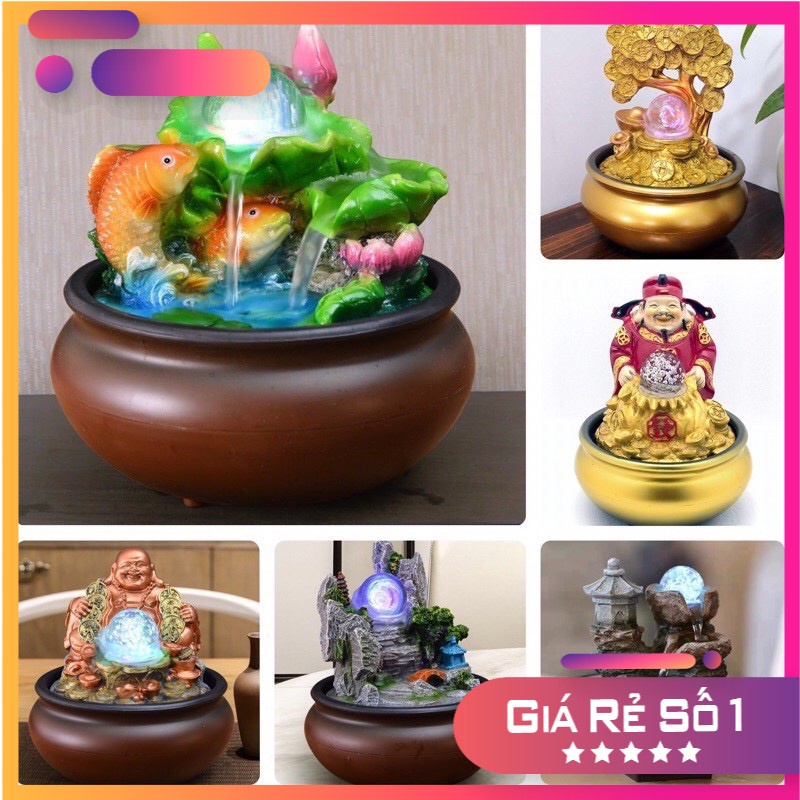 Thác nước phong thủy mini🔥SALE SỐC🔥Tiểu cảnh non bộ để bàn(chọn 20 mẫu)