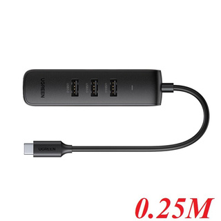 Ugreen 10917 usb type c 2.0 sang 3 * usb 2.0 + lan 10/100 mbps nhựa abs cm416