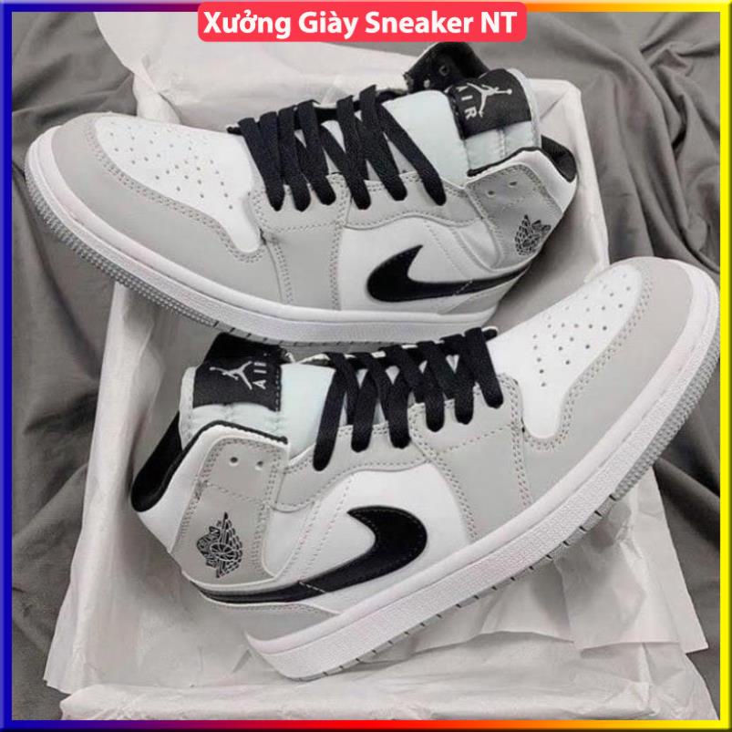 (skylamada) Giày thể thao Jordan 1 xám cao cổ, Giày sneaker Jodan cao cổ xám móc đen smoke grey nam nữ cao cấ | BigBuy360 - bigbuy360.vn