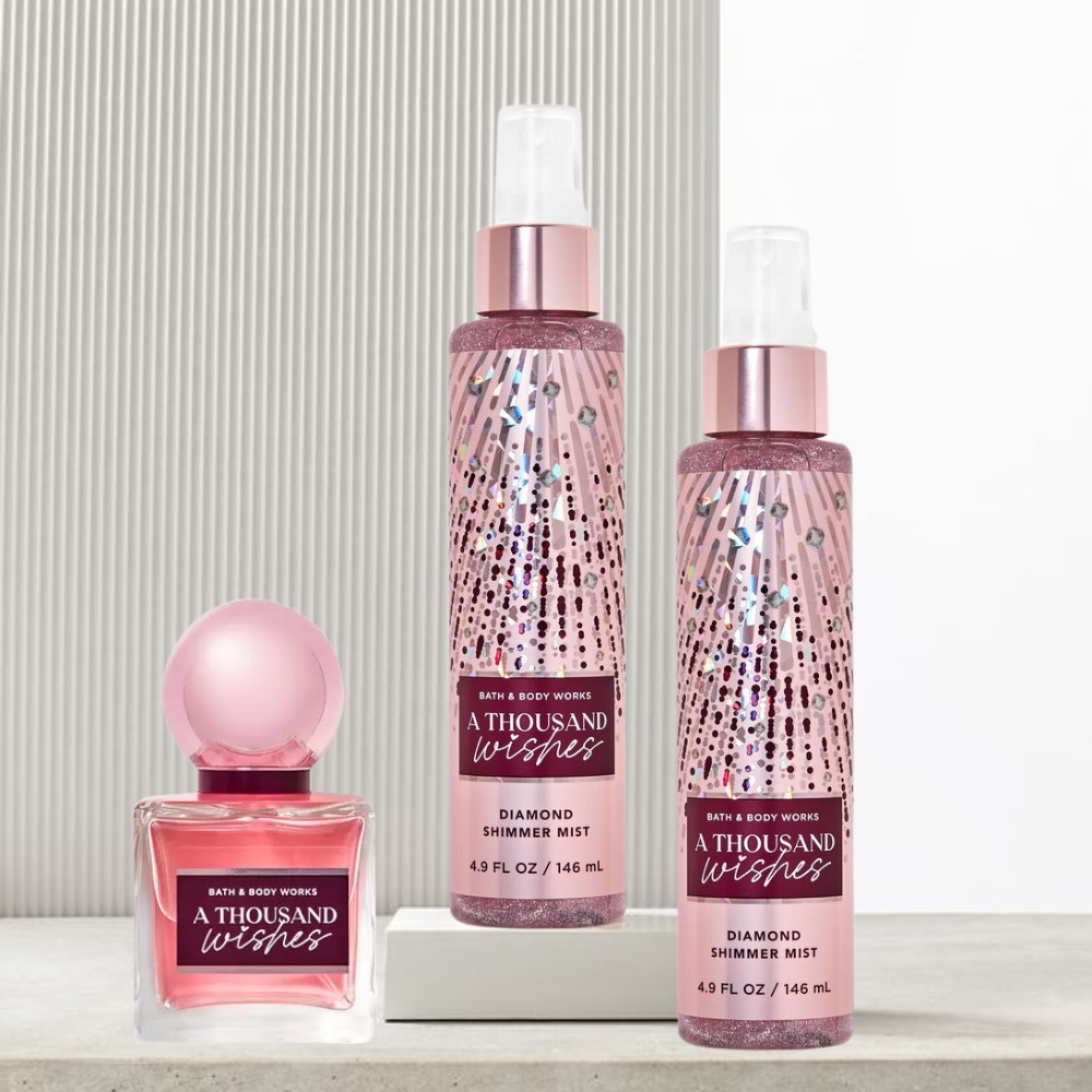 Xịt Thơm Toàn Thân Ánh Nhũ Bath & Body Works A Thousand Wishes Thu Hút Và Nổi Bật 146ml