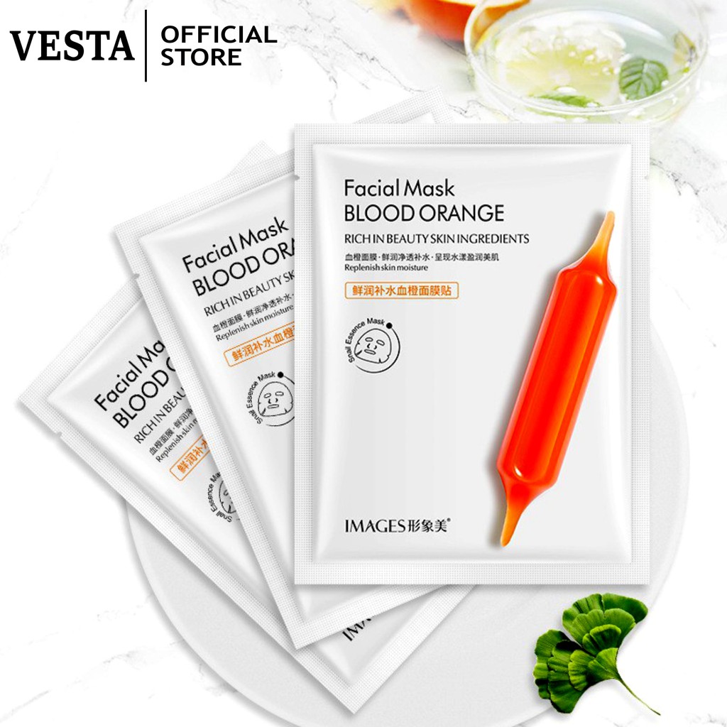 Mặt Nạ Giấy Dưỡng Trắng Da - Mask Images Chiết Xuất Cam Đỏ