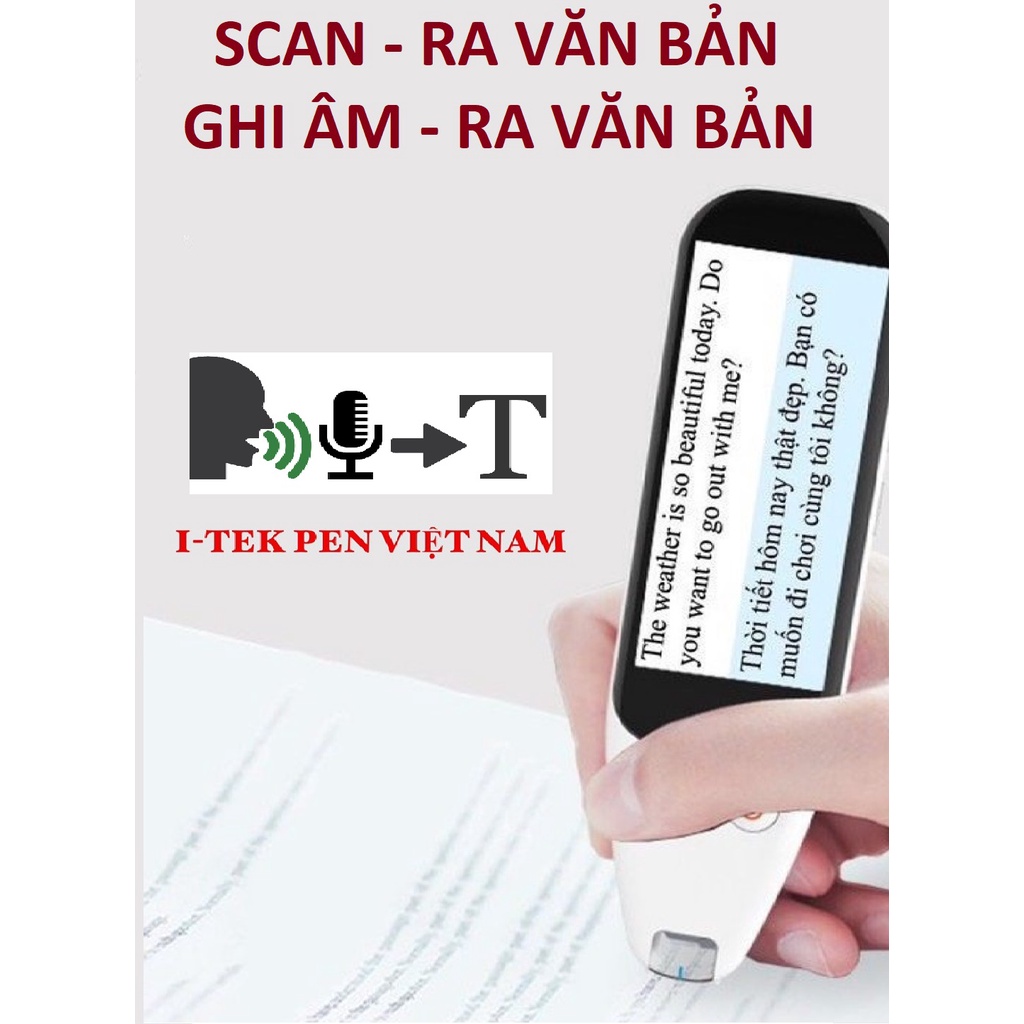 I-TEK PEN (SCAN, GHI ÂM RA VĂN BẢN VÀ PHIÊN DỊCH GIAO TIẾP) Bút đọc bản cứng thành bản mềm