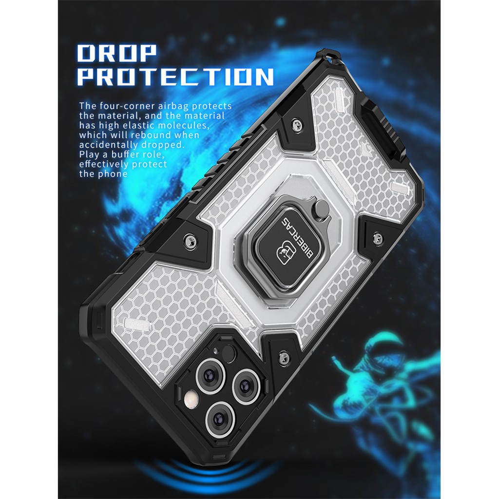 Ốp Điện Thoại Bảo Vệ Chống Rơi Có Giá Đỡ Dạng Vòng Tròn Từ Tính Gắn Xe Hơi Cho Realme 8 8 Pro 4g Gt Neo Q3 Pro