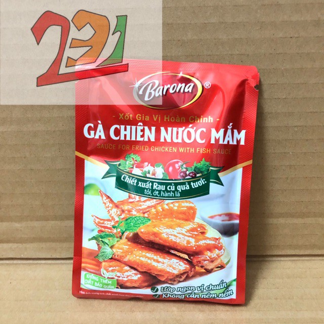 Sốt Gia Vị Hoàn Chỉnh BARONA Gà Chiên Nước Mắm 80g