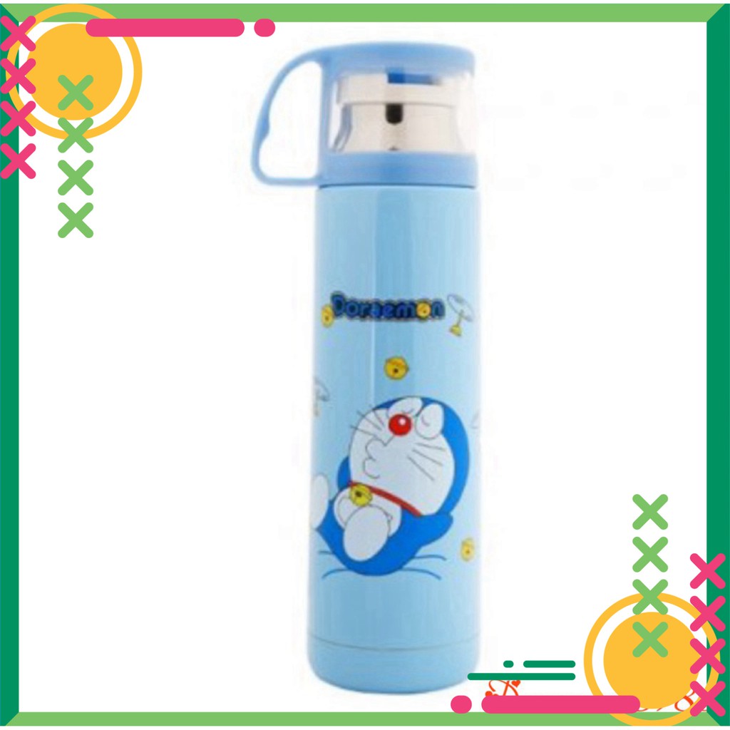 [FREE SHIP] Bình giữ nhiệt Cho Bé hình helokitty, doremon 500ml kèm ca