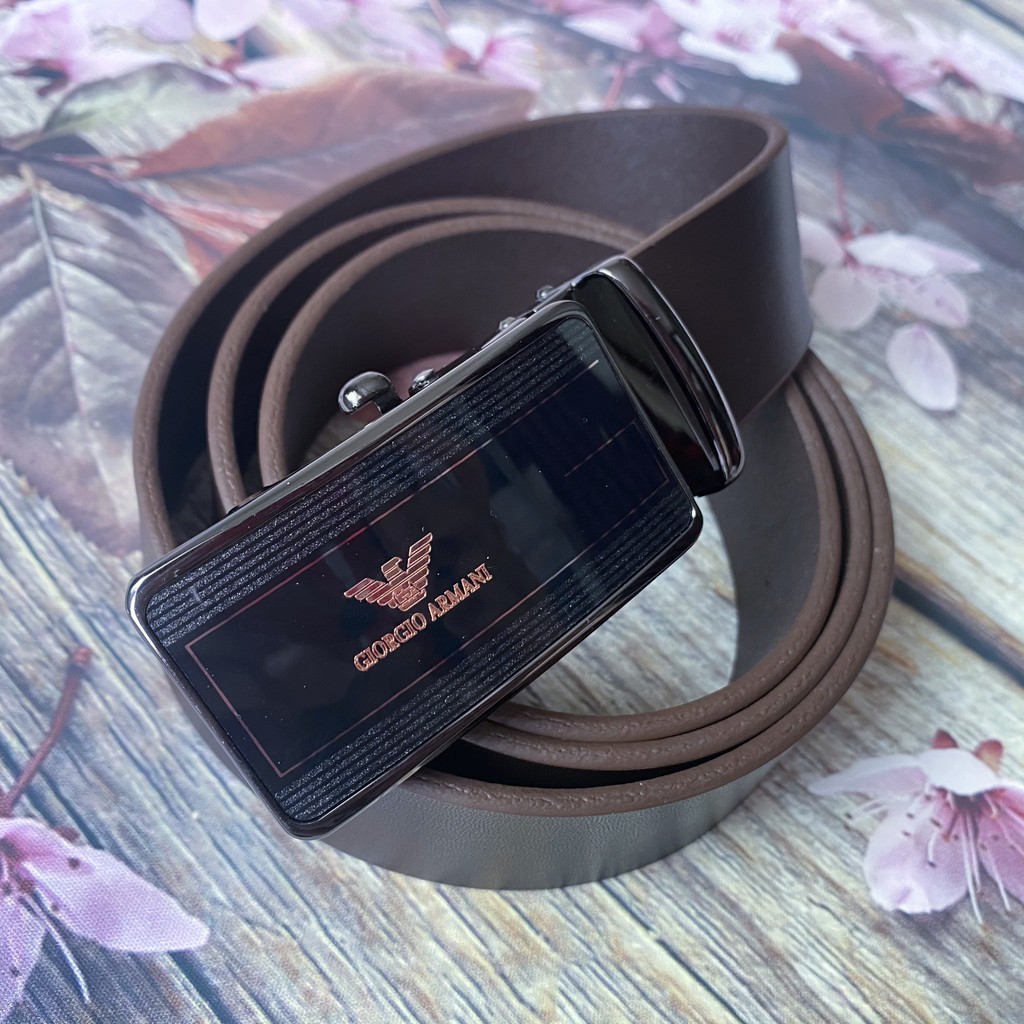 Dây lưng da bò Dây nịt thắt lưng nam da bò 2 màu nâu đen