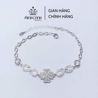 Lắc Tay Bạc Nữ Vô Cực Cỏ 4 Lá - Minh Canh Jewelry
