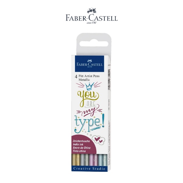 Bút Cọ Pitt Artist Metallic Faber-Castell, 1.5MM, 4 Màu