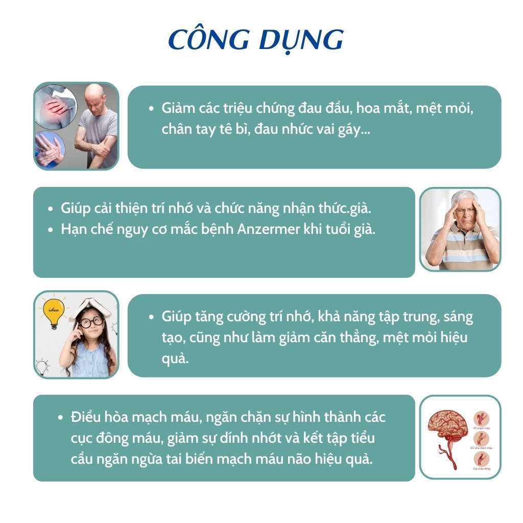 Viên uống bổ não Healty Care Ginkgo Biloba 100 viên