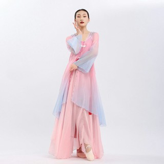 OD - A69 | Áo choàng múa cổ trang Trung Quốc (kèm khăn) - Đồ Múa Tuệ Nhiên