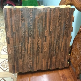 Thảm xốp vân gỗ đậm hàng loại 1 dày , kt 60x60 cốp 6 tấm cốp 6 tấm