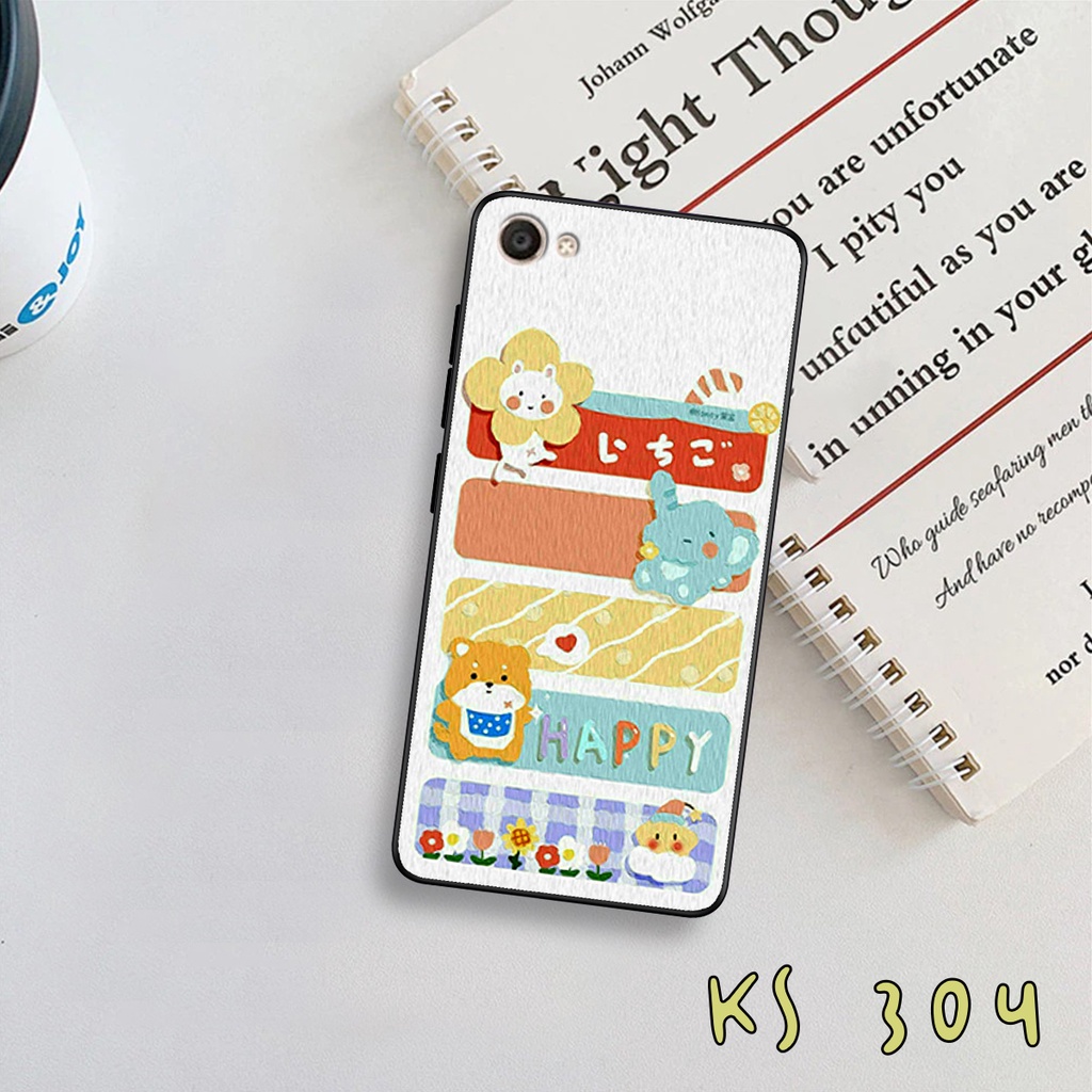 Ốp lưng Vivo Y66 - Vivo Y67 - Vivo Y75 - Ốp in hình gấu &amp; thỏ đang yêu - lưng nhám viền TPU cao cấp