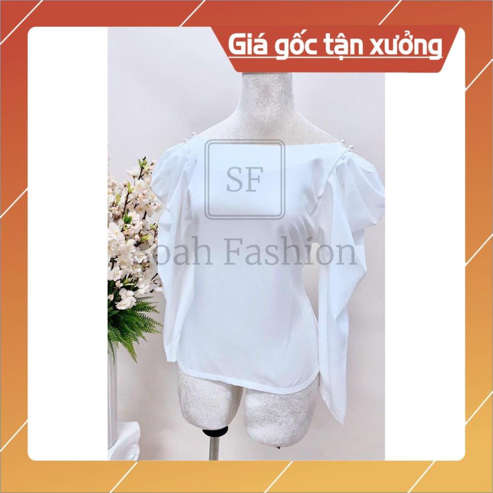 [Hàng Chất Lượng] (Ảnh Thật) Áo Lụa Tay Phồng Vai Đính Châu | BigBuy360 - bigbuy360.vn