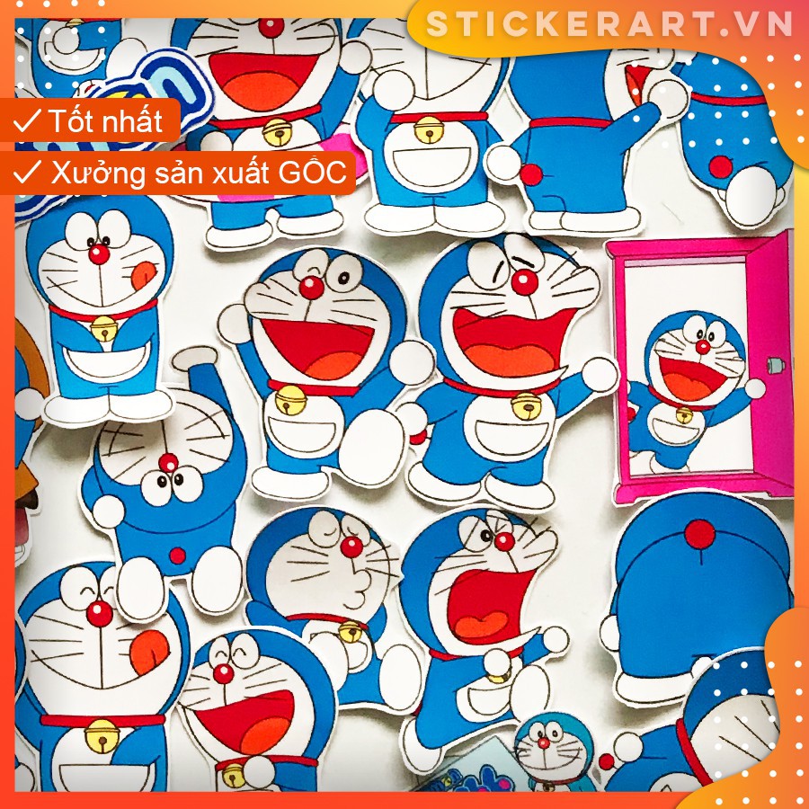 [DOREMON] 48 Sticker chống nước/ trang trí, dán xe laptop mũ bảo hiểm vali...