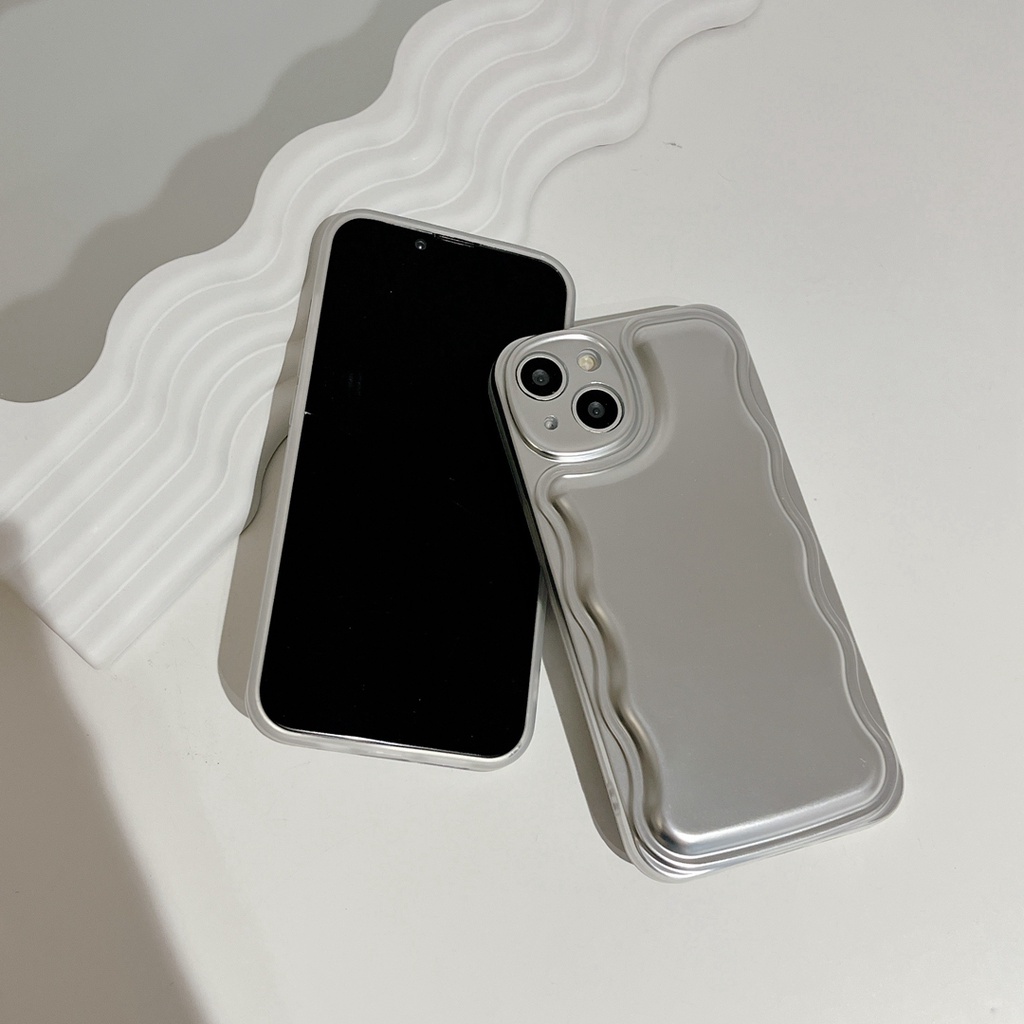 Ốp Điện Thoại Mềm In Hình Sóng Bạc Đẹp Mắt Cho Iphone 12 pro max 11 pro max xs max xr x 13promax 14 pro max 14 plus
