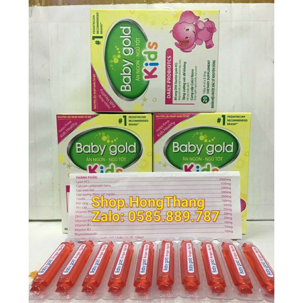 Baby gold kids giúp bé ăn ngon, bé kén ăn chậm lớn, tiêu hoá khoẻ trẻ ăn ngon