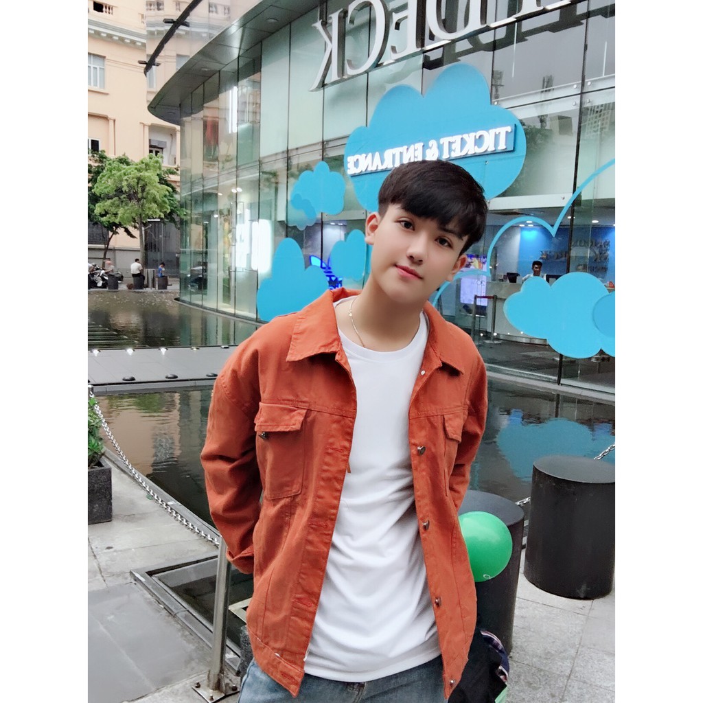 🌟HCM🌟🌺FREESHIP 99K🌺️⚡ Hot Hot Áo Khoác Nữ Màu Cam Jeans Kaki Cho Nam Nữ AKKNA07️⚡ <--- Mina-Fashion | BigBuy360 - bigbuy360.vn