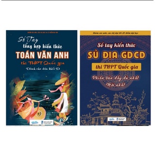 COMBO 2 CUỐN SỔ TAY KIẾN THỨC SỬ ĐỊA GDCD VÀ SỔ TAY TOÁN VĂN ANH