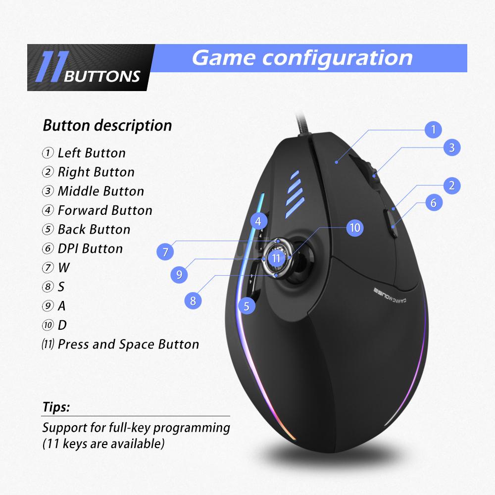 Chuột Gaming Zelotes C-18 11 Nút Bấm 10000dpi 128kb