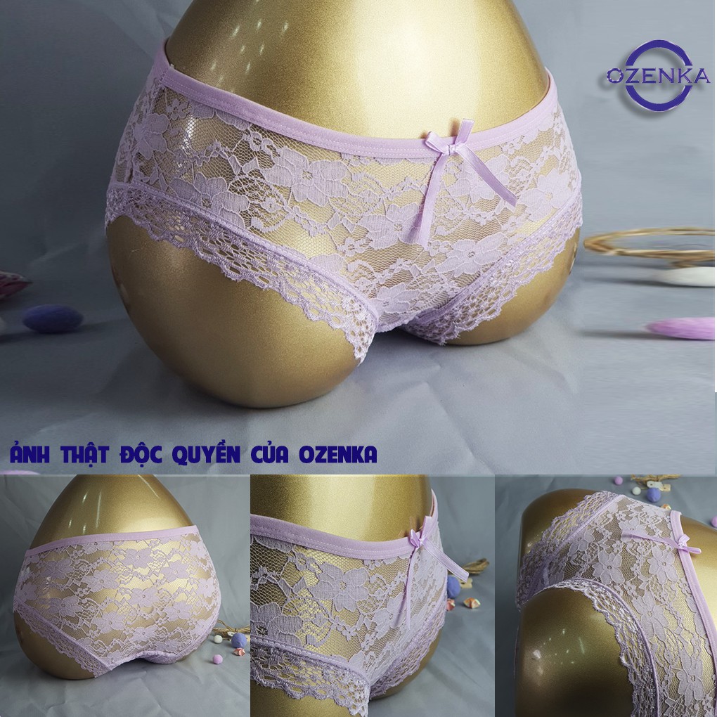 Quần lót ren, quần lót nữ xuyên thấu sexy siêu mát mặc hè RITA 069