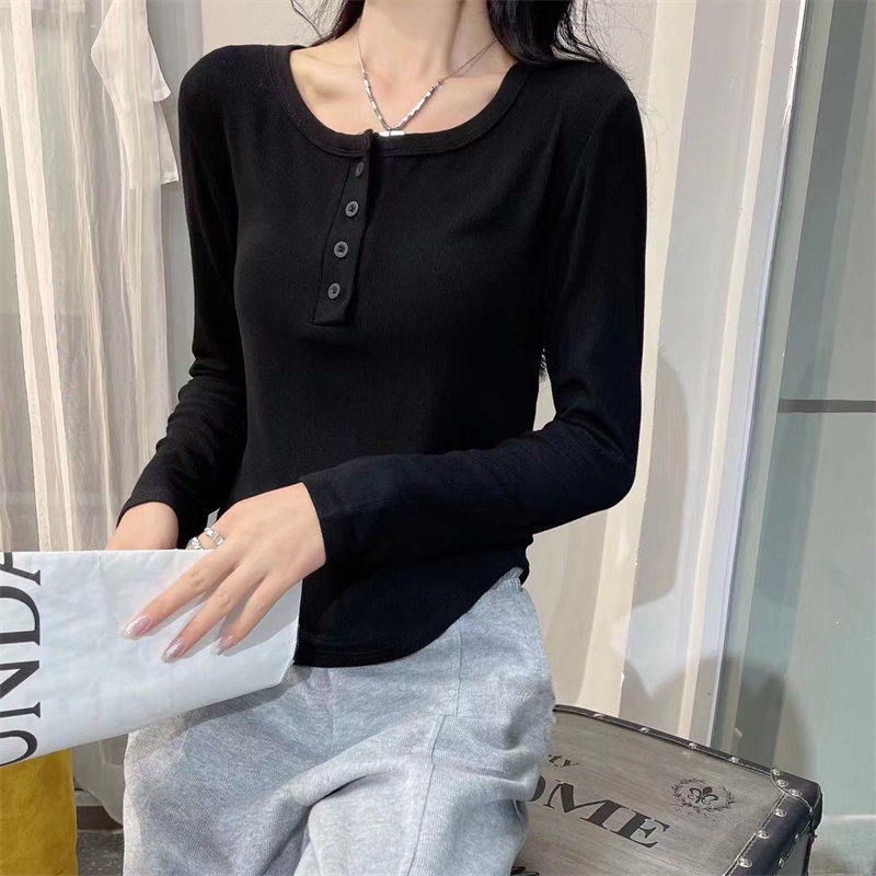 Áo Thun Dài Tay Cổ Lọ Phong Cách Hàn Quốc Dành Cho Nữ
