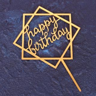 Mica HPBD vuông vàng