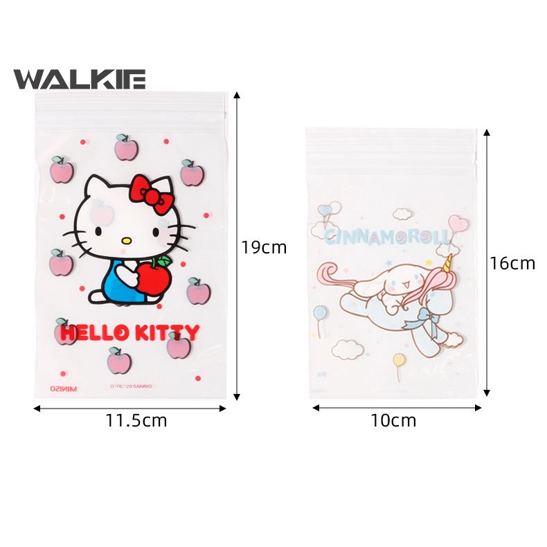 Túi Zip Đựng Thực Phẩm Bằng Nhựa Poly Hình Cinnamoroll Anime Kawaii Sanriomyelody