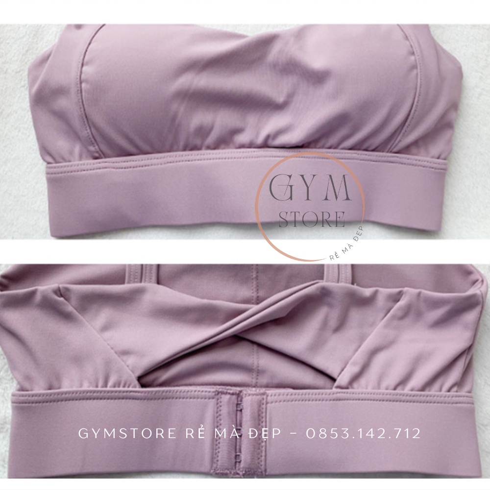 Áo Bra Hai Dây Croptop❤️𝐂𝐎́ 𝐌𝐔́𝐓❤️ Đan Dây Lưng Thể Thao Nữ Tập Gym Yoga Thun Poly Mềm Mịn Thoáng Co Giãn Tôn Dáng 042