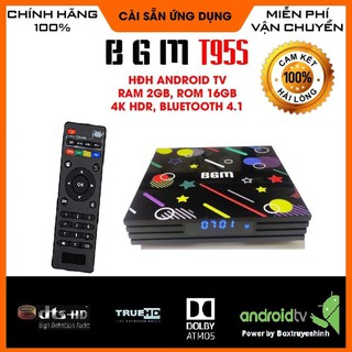 Android TV Box BGM T95S, CPU S905W, Bluetooth 4.1, Ram 2GB - ROM 16GB, Wifi 2.4Ghz b/g/n, Android TV 8.1