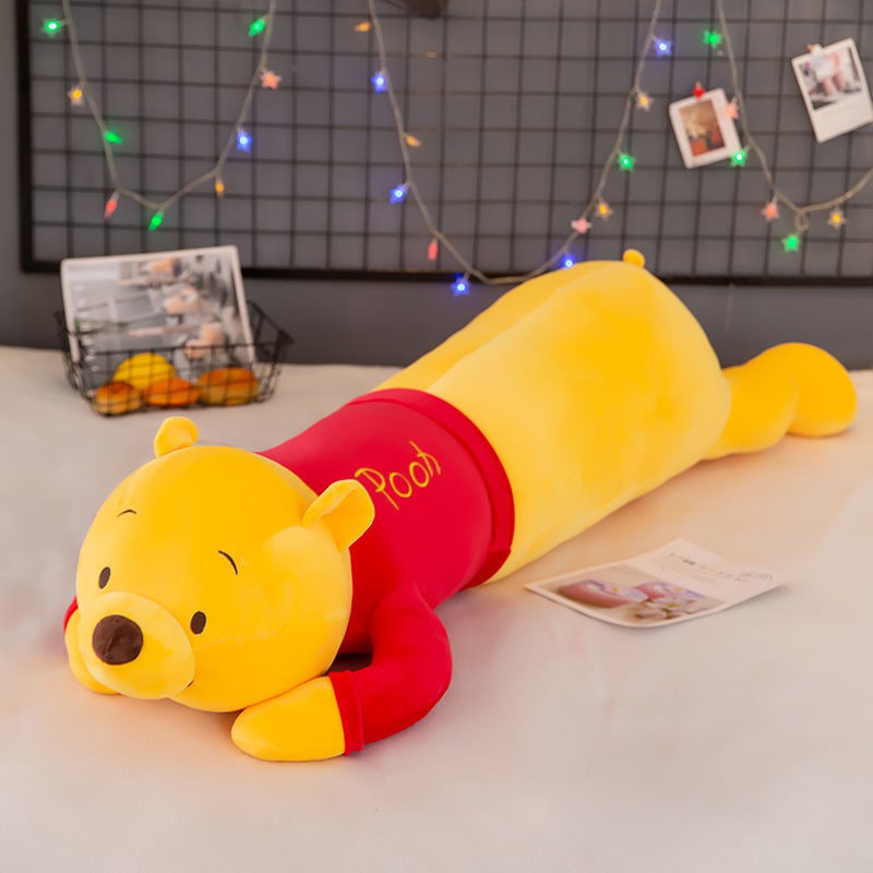 Đồ chơi sang trọng Pooh, búp bê gấu dễ thương, gối dài mềm mại, êm ái dành cho trẻ em, quà tặng ngày bé gái