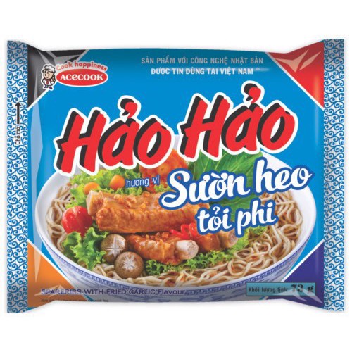 Mì hảo hảo sườn heo tỏi phi 75g x 30 gói | BigBuy360 - bigbuy360.vn
