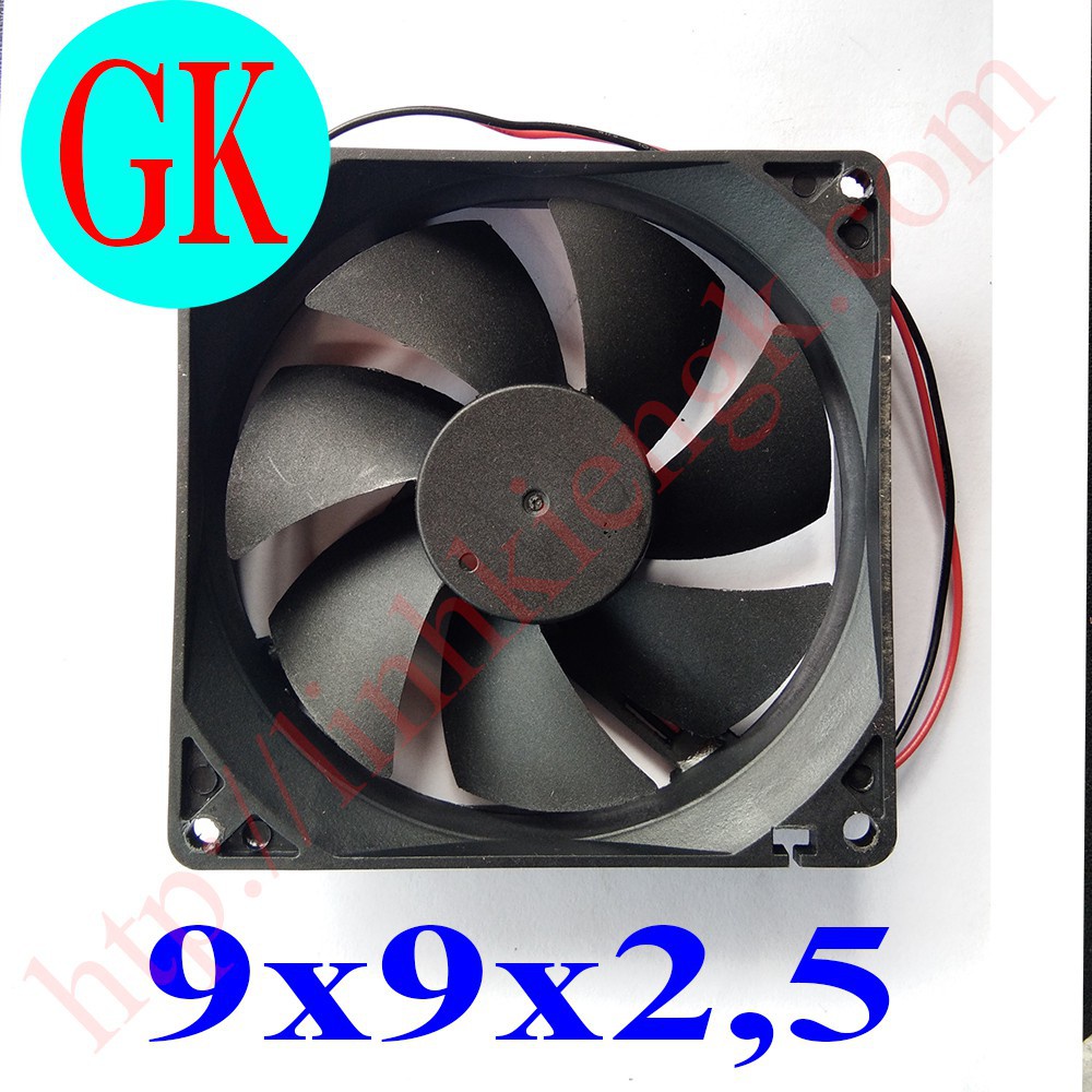 Quạt tản nhiệt 9x9x2,5cm điện áp 12V (loại tốt) [G2-T3-04]