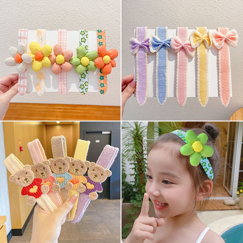 Băng Đô Thiết Kế Dễ Thương Phong Cách Hàn Quốc Dành Cho Bé Gái