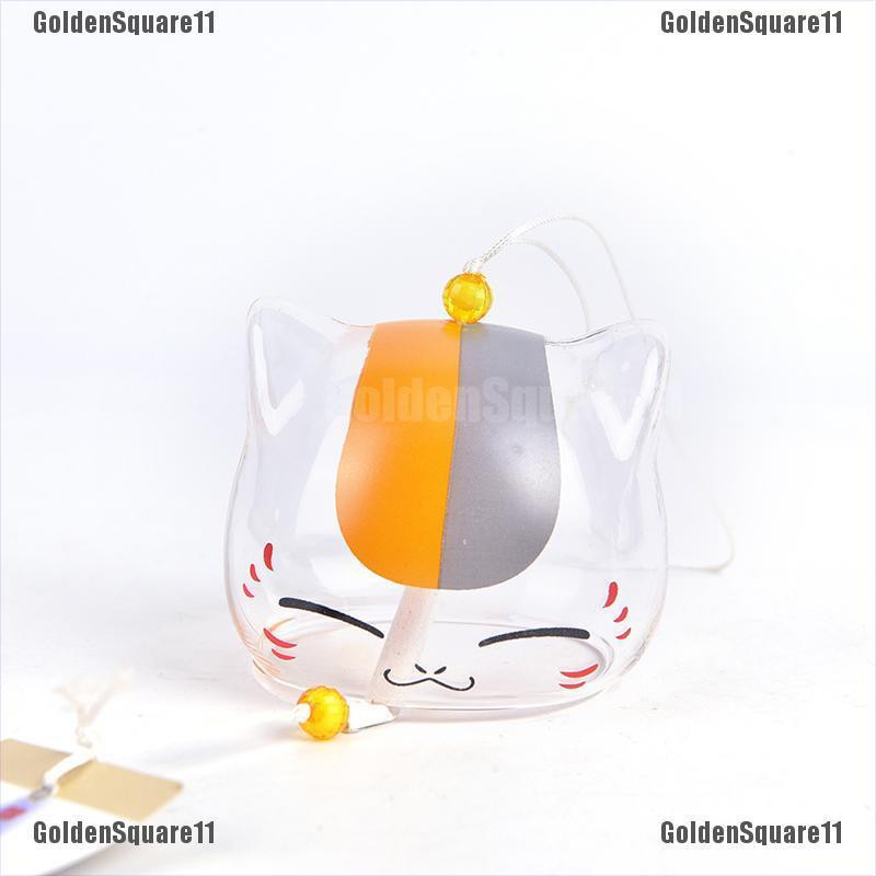 1 Chuông Gió Hình Mèo Bằng Kính Dùng Trang Trí Vườn Nhà