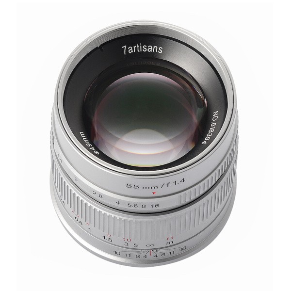 LENS 7ARTISANS 55MM F1.4 FOR SONY E MOUNT SILVER