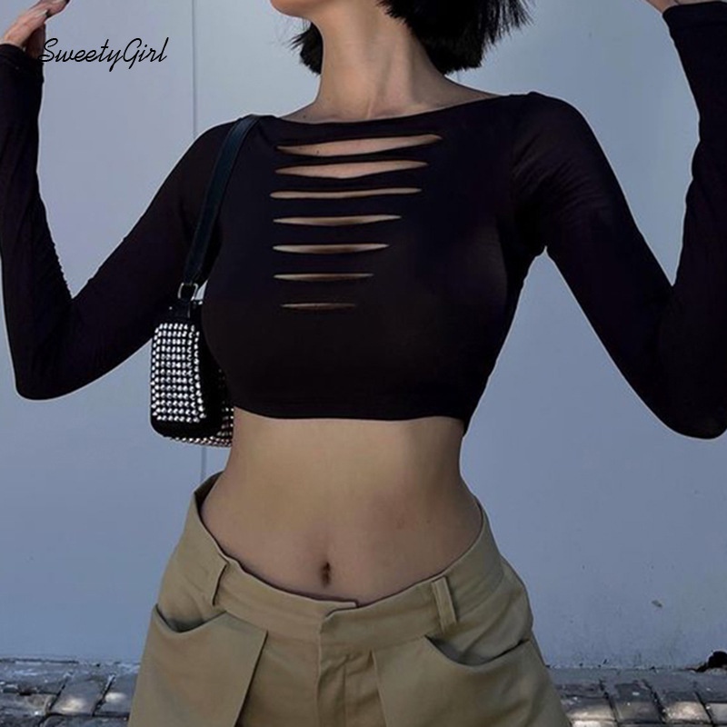 Áo Thun Tay Dài Cổ Tròn Màu Trơn Dáng Ôm Thời Trang 2022 Dành Cho Nữ