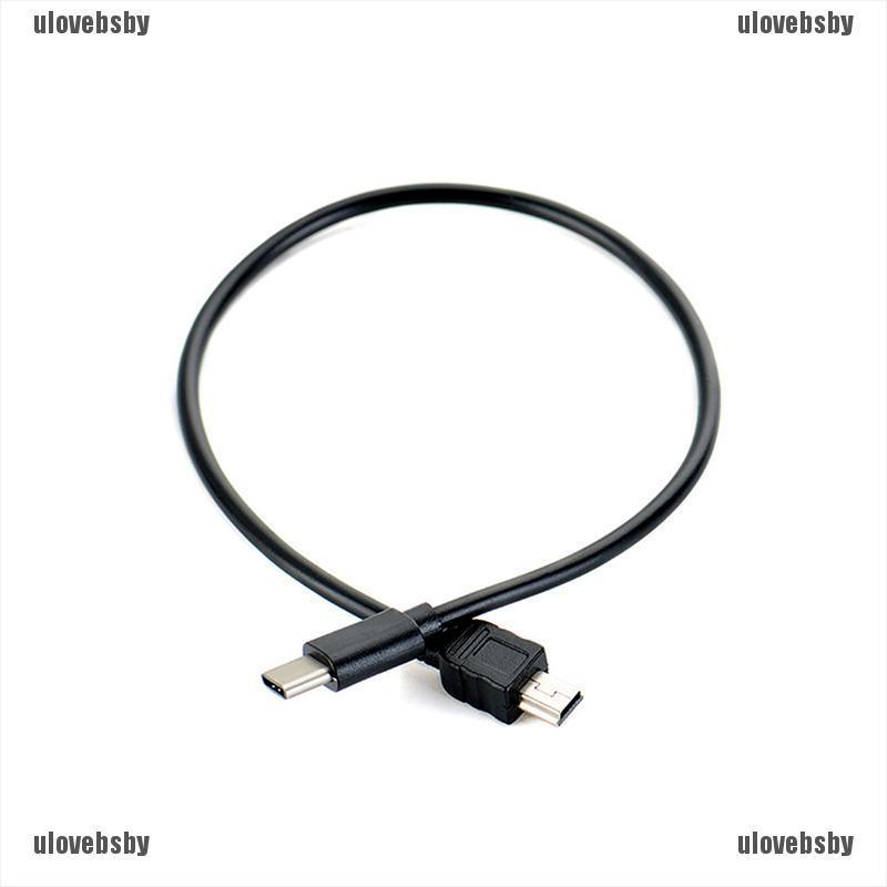 【ulovebsby】USB Type-c to Mini USB Cable USB-C Male to Mini-B Male Adapter Conv