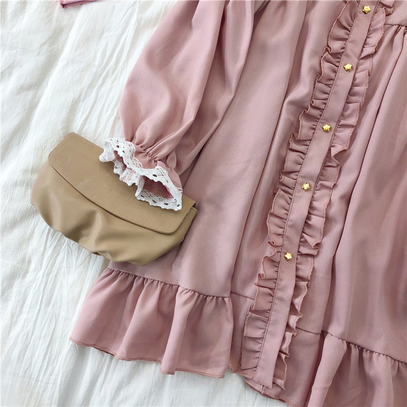 Đầm babaydoll hồng lolita NB kèm ảnh thật 🌸
